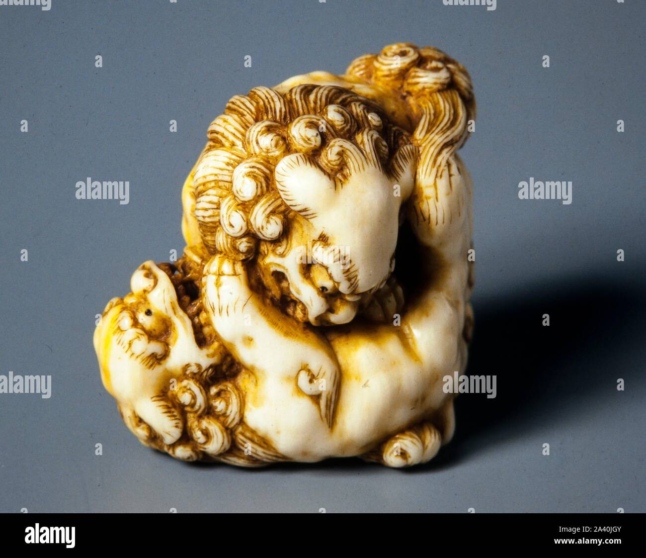 Netsuke, japanese miniature sculpture. Museum COLECCION PRIVADA Stock