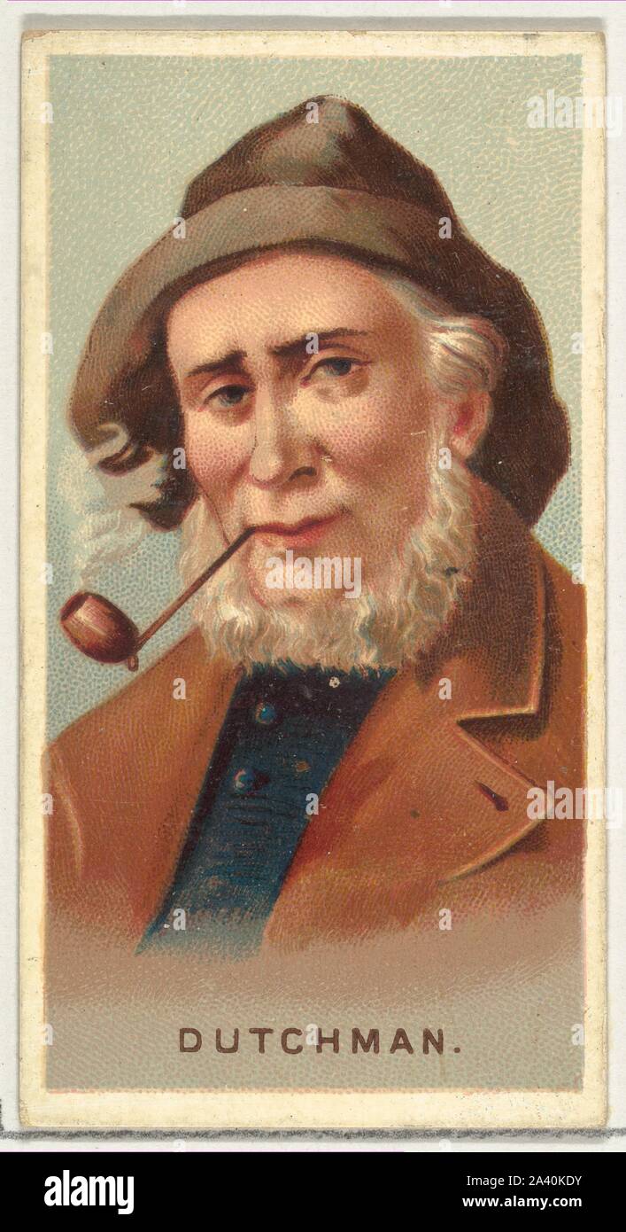 Allen & Ginter (American, Richmond, Virginia) Dutchman, from World's Smokers series (N33) for Allen & Ginter Cigarettes, 1888 American,  Commercial color lithograph; Sheet: 2 3/4 x 1 1/2 in. (7 x 3.8 cm) The Metropolitan Museum of Art, New York, The Jefferson R. Burdick Collection, Gift of Jefferson R. Burdick (63.350.202.33.8) http://www.metmuseum.org/Collections/search-the-collections/420374 Stock Photo