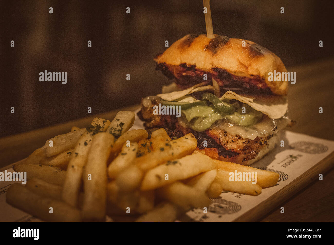 Grilled chicken, monterey jack cheese, guacamole, red frisee, jalapeños