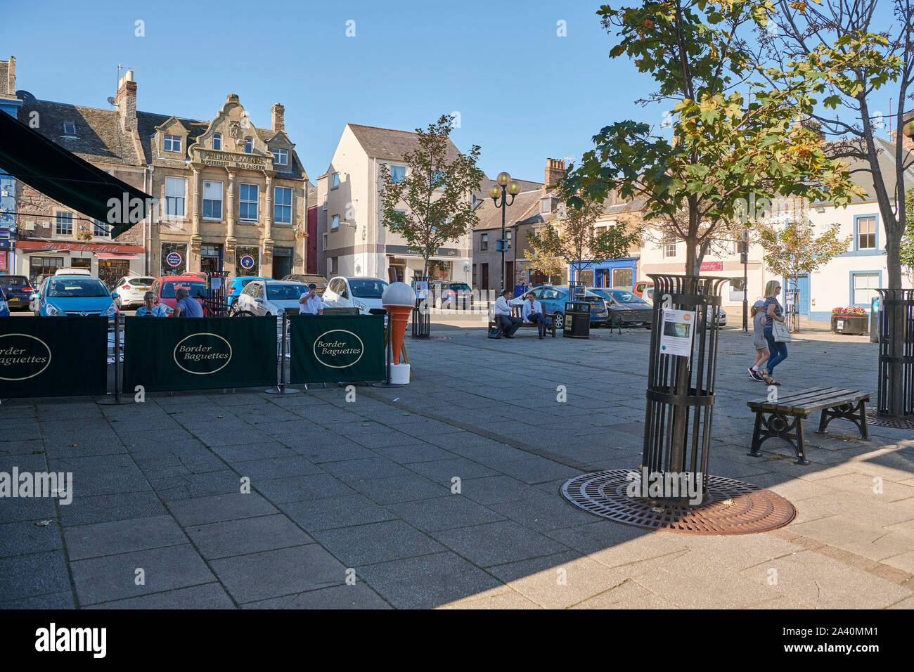 The historic borders town of Duns, Berwickshire, Southern Scotland, UK Stock Photo