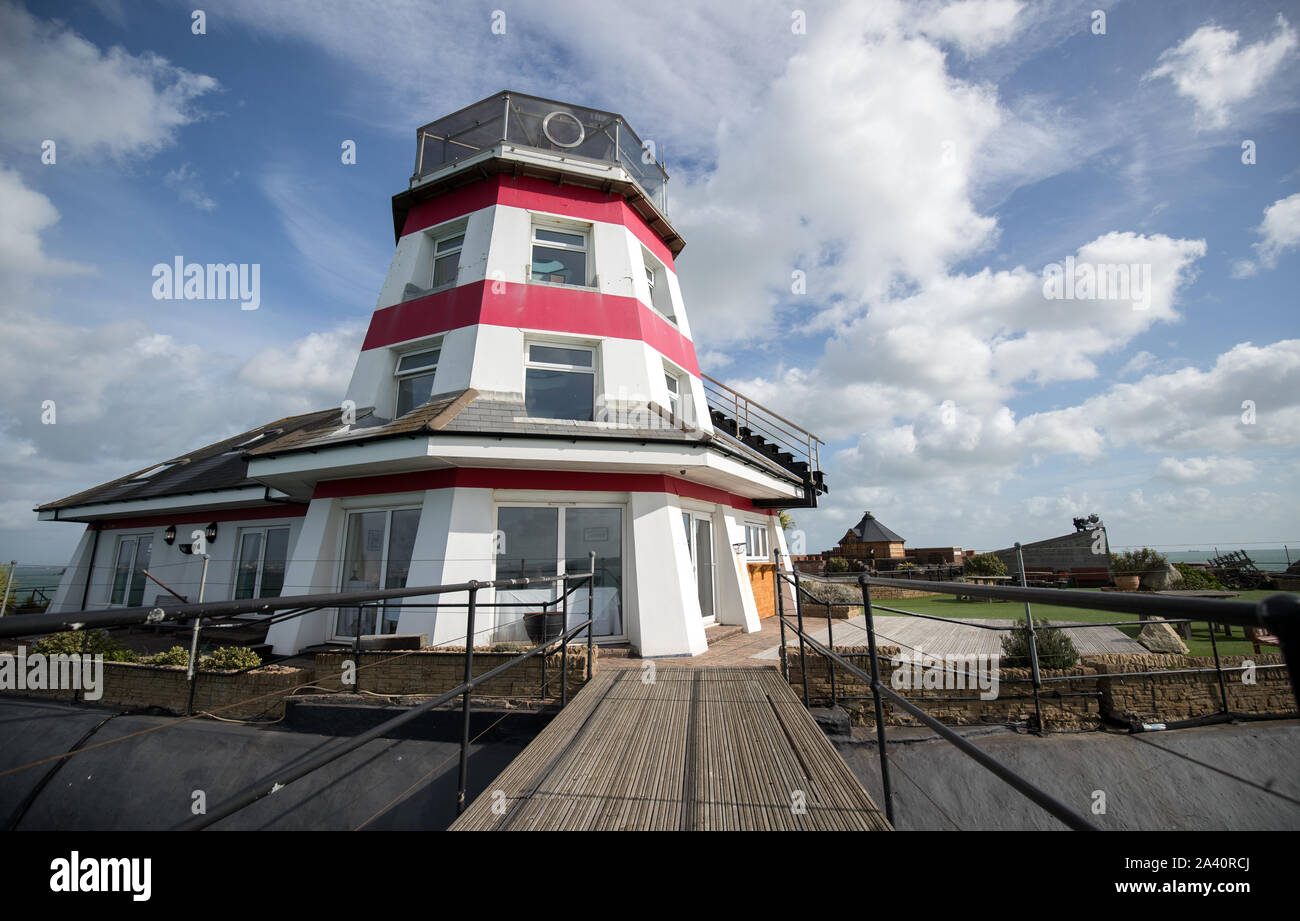 General view of the lighthouse on No Man's fort, which is part of Solent  Forts and is up for sale with Colliers along with Spitbank Fort. The two  forts are former 'Palmerston