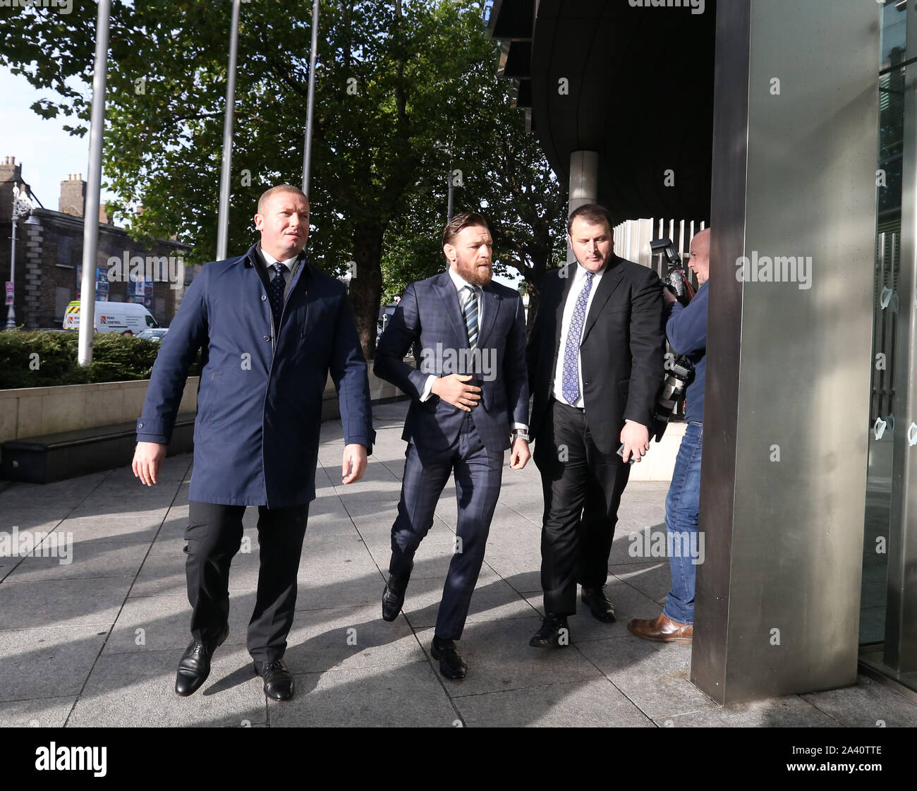 Dublin, Ireland. 11th Oct, 2019. Conor McGregor. Pictured UFC Fighhter  Conor McGregor arriving at the Central Criminal Courts of Justice in Dublin this morning in connection with an alleged assault in Dublin earlier this year. The MMA star faces a single assault charge following an incident at the Marble Arch pub in Drimnagh on April 6th. Credit: RollingNews.ie/Alamy Live News Stock Photo
