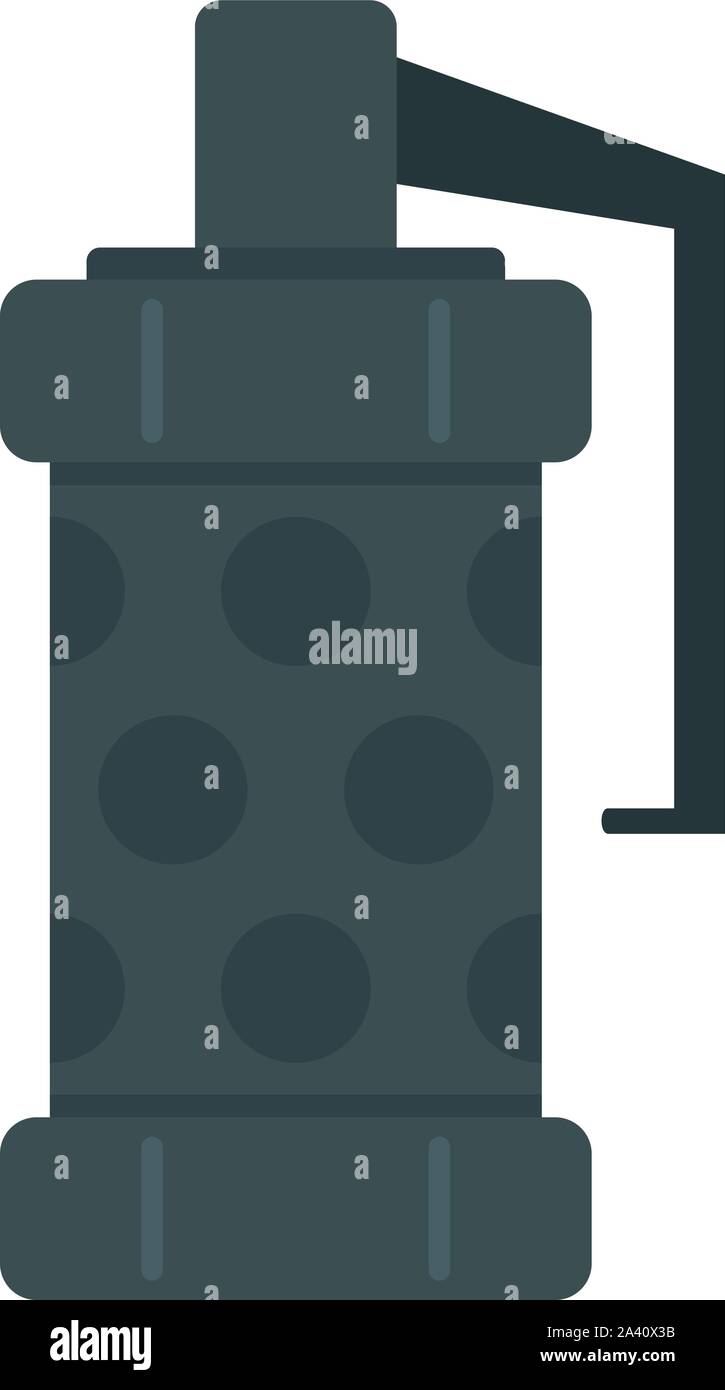 Police smoke grenade icon. Flat illustration of police smoke grenade ...