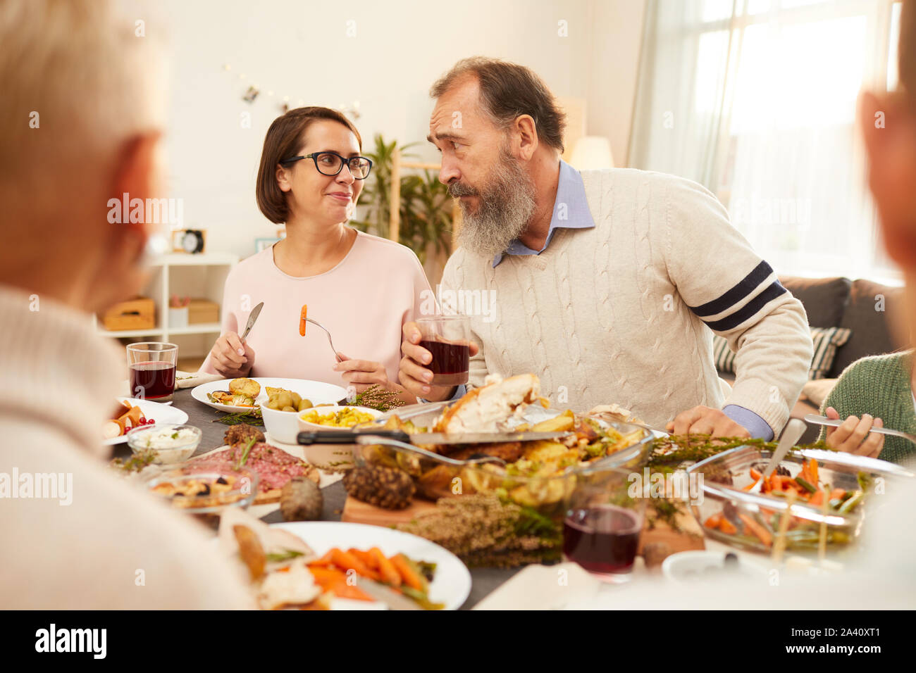 Mature women eating restaurant hi-res stock photography and images - Alamy