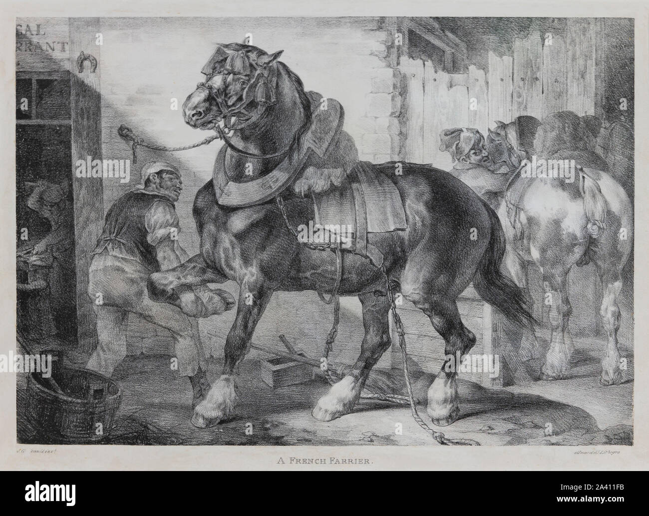 A French Farrier, Theodore Gericault, 1820-1823, Stock Photo