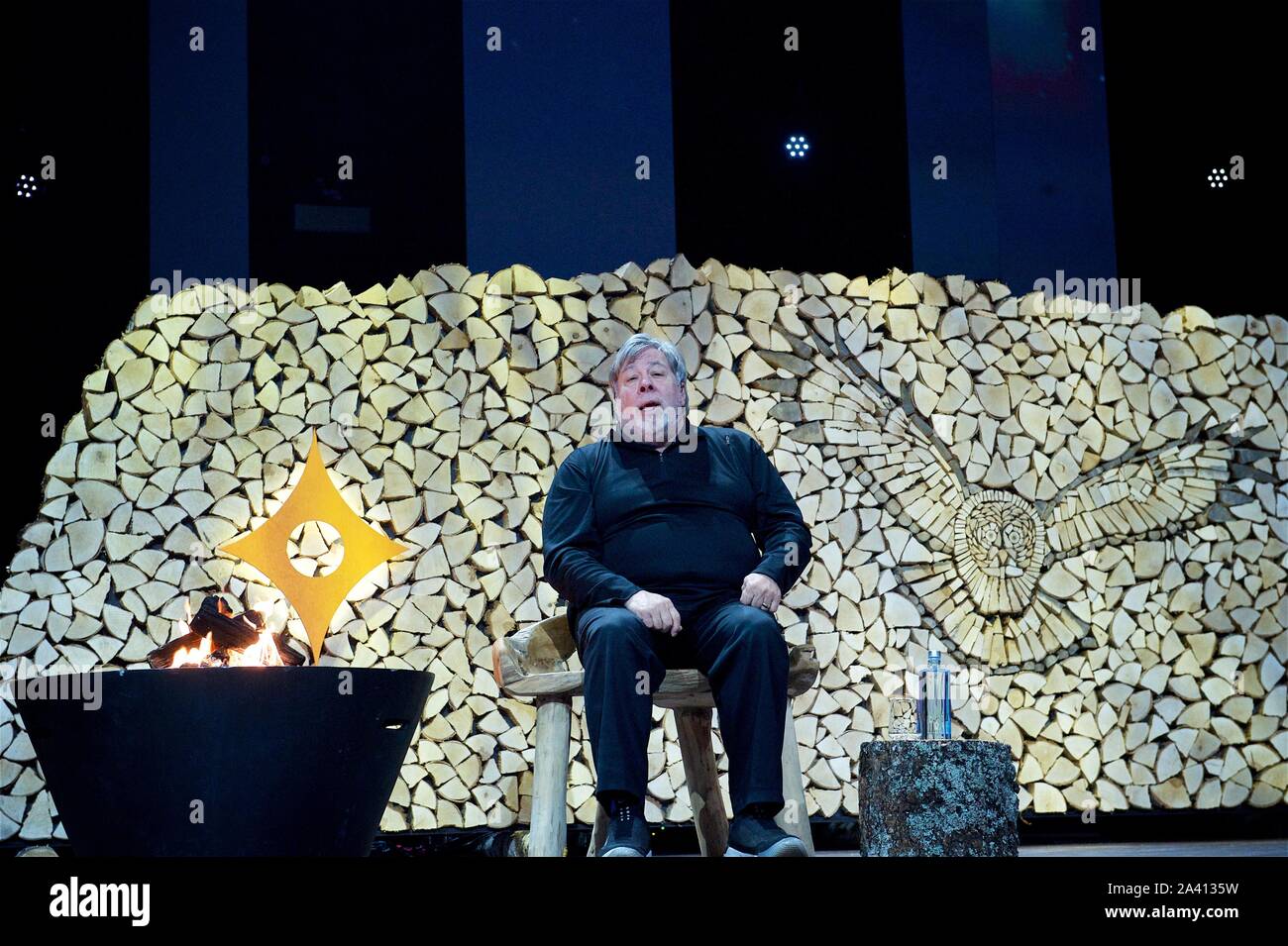 Nordic Business Forum. 2019  Helsinki, Finland, 10 October 2019.Steve Wozniak, American inventor, electronics engineer, programmer, philanthropist, an Stock Photo