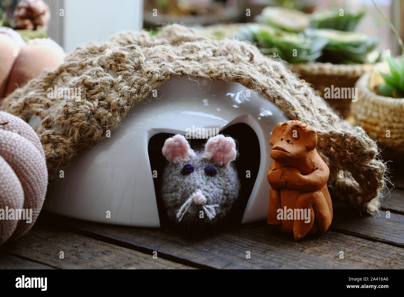Funny concept for rat year by recycle broken bowl to make mice cave, mouse animal indoor, monkey sit outside with unhappy face, group of pumpkin make Stock Photo - Alamy Funny concept for rat year by recycle broken bowl to make mice cave, mouse animal indoor, monkey sit outside with unhappy face, group of pumpkin make Stock Photo - Alamy