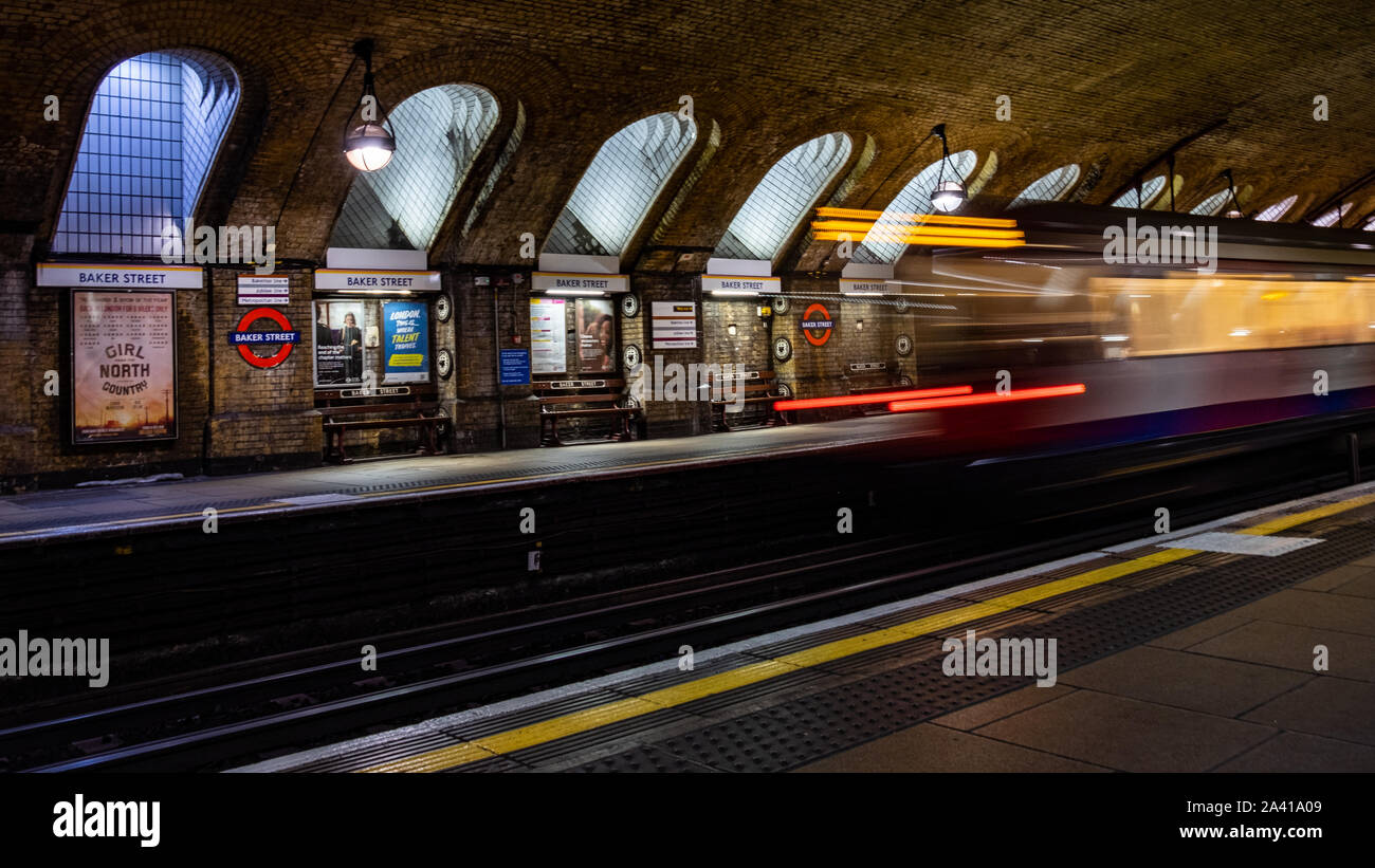 Baker Street London Underground Station- UK Stock Photo
