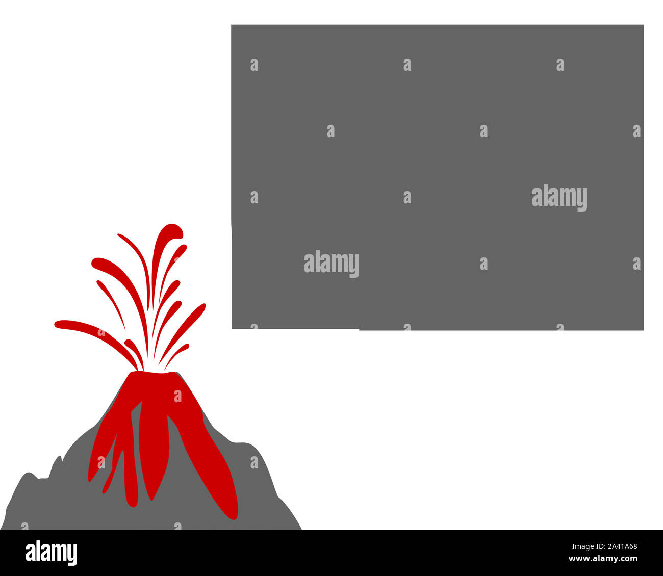 Map of Colorado with volcano Stock Photo Alamy