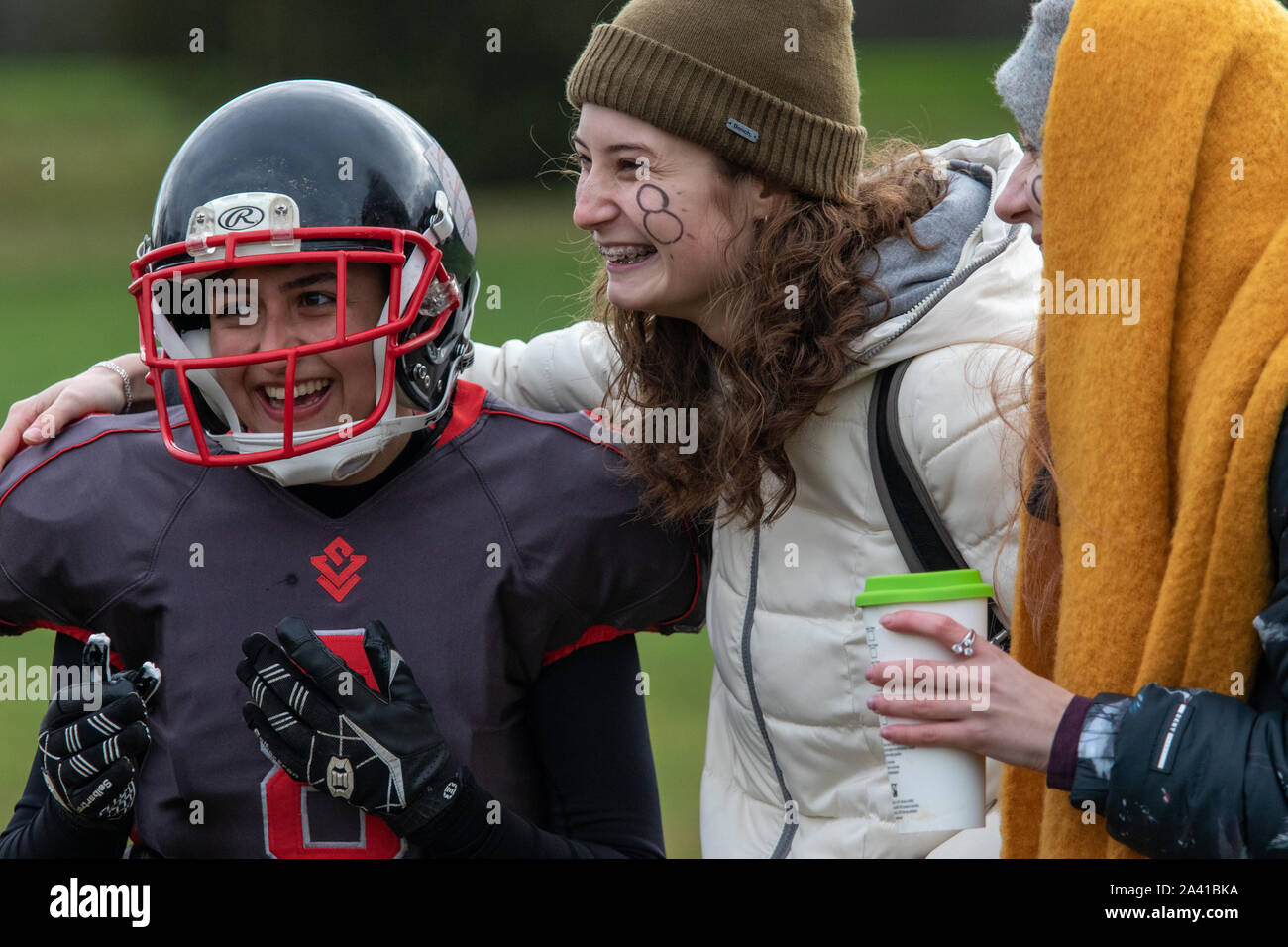 British Asian women american football player Stock Photo Alamy