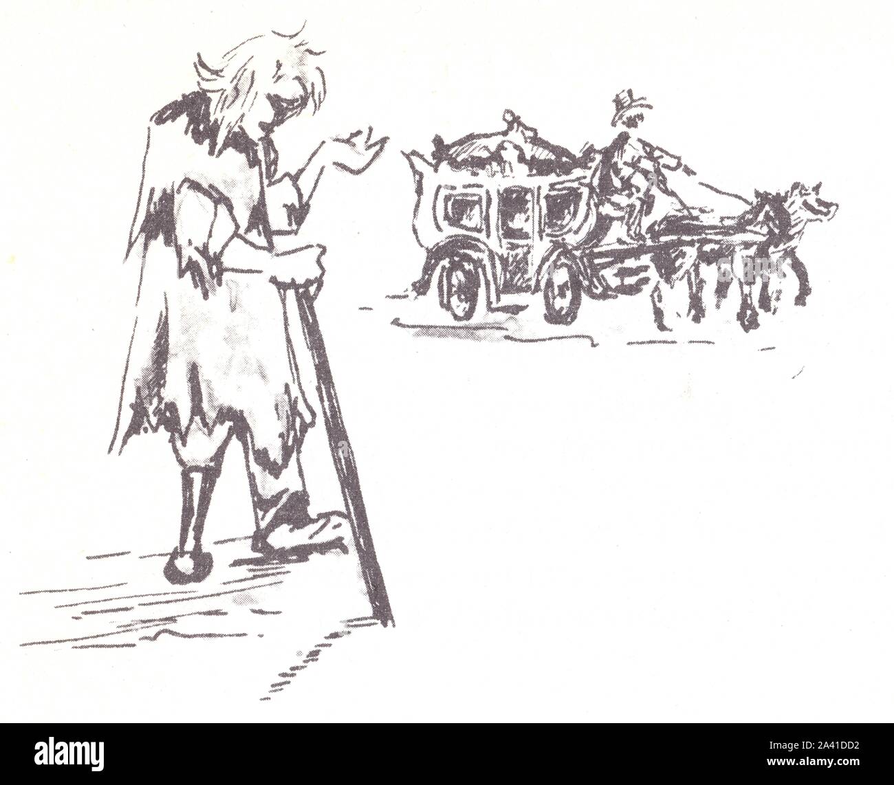 le riche et le pauvre.gravure.france Stock Photo Alamy