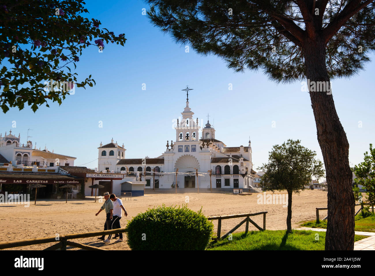 Hermitage in the rociero town of El Rocio. Huelva province. Southern Andalusia, Spain. Europe Stock Photo