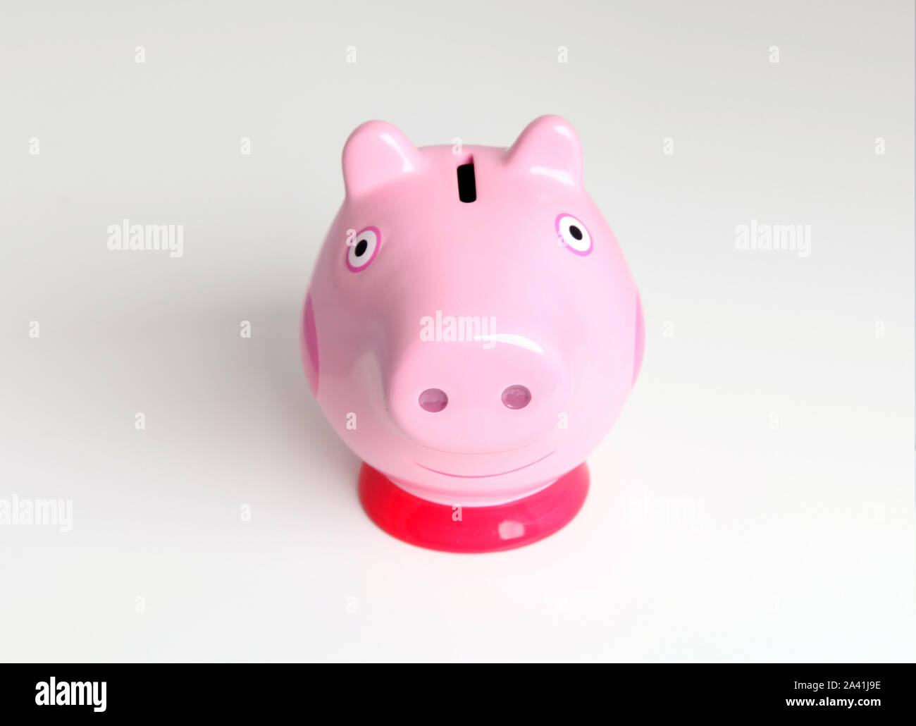 Cute pink child's Piggy Bank made of china in shape of pigs head