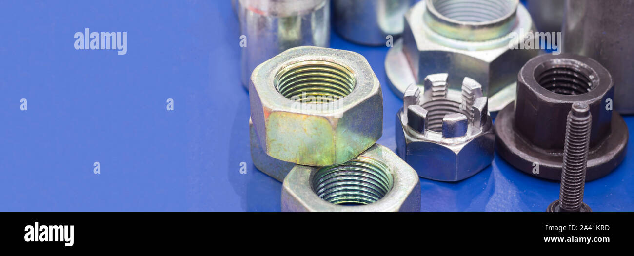 small bolts and nuts by manufacturing process ; tapping Stock Photo Alamy