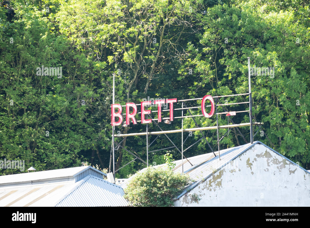 The old Brett Oils factory on the Gateshead bank of the River Tyne, seen from Newcastle upon
