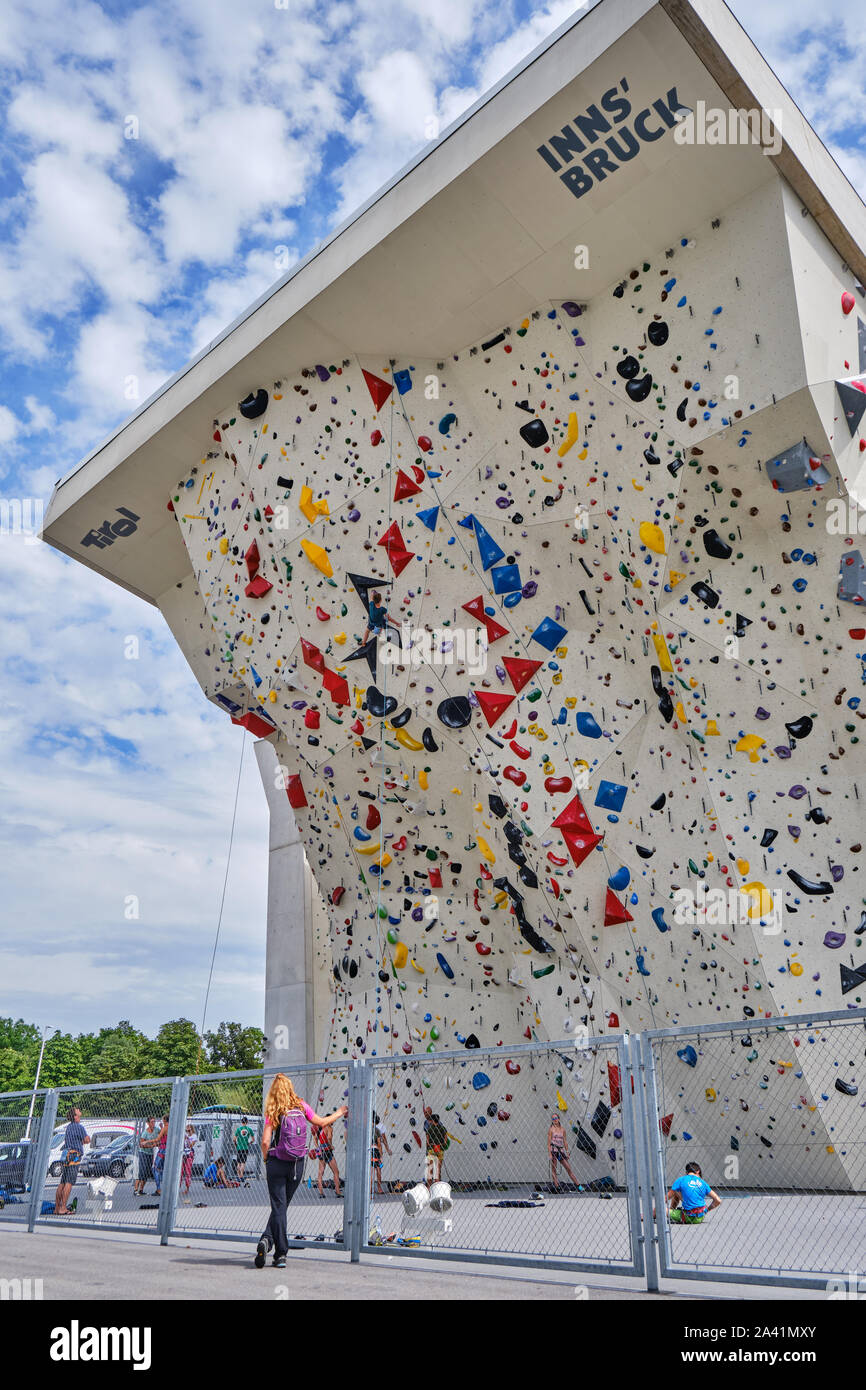 Innsbruck, Austria August 19, 2019 Kletterzentrum Innsbruck