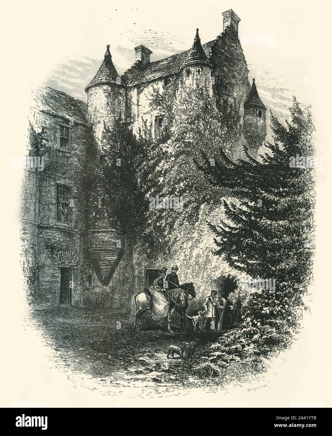 &amp;#39;Fernichurst Castle&amp;#39;, c1870. Ferniehirst Castle in the Scottish Borders ...