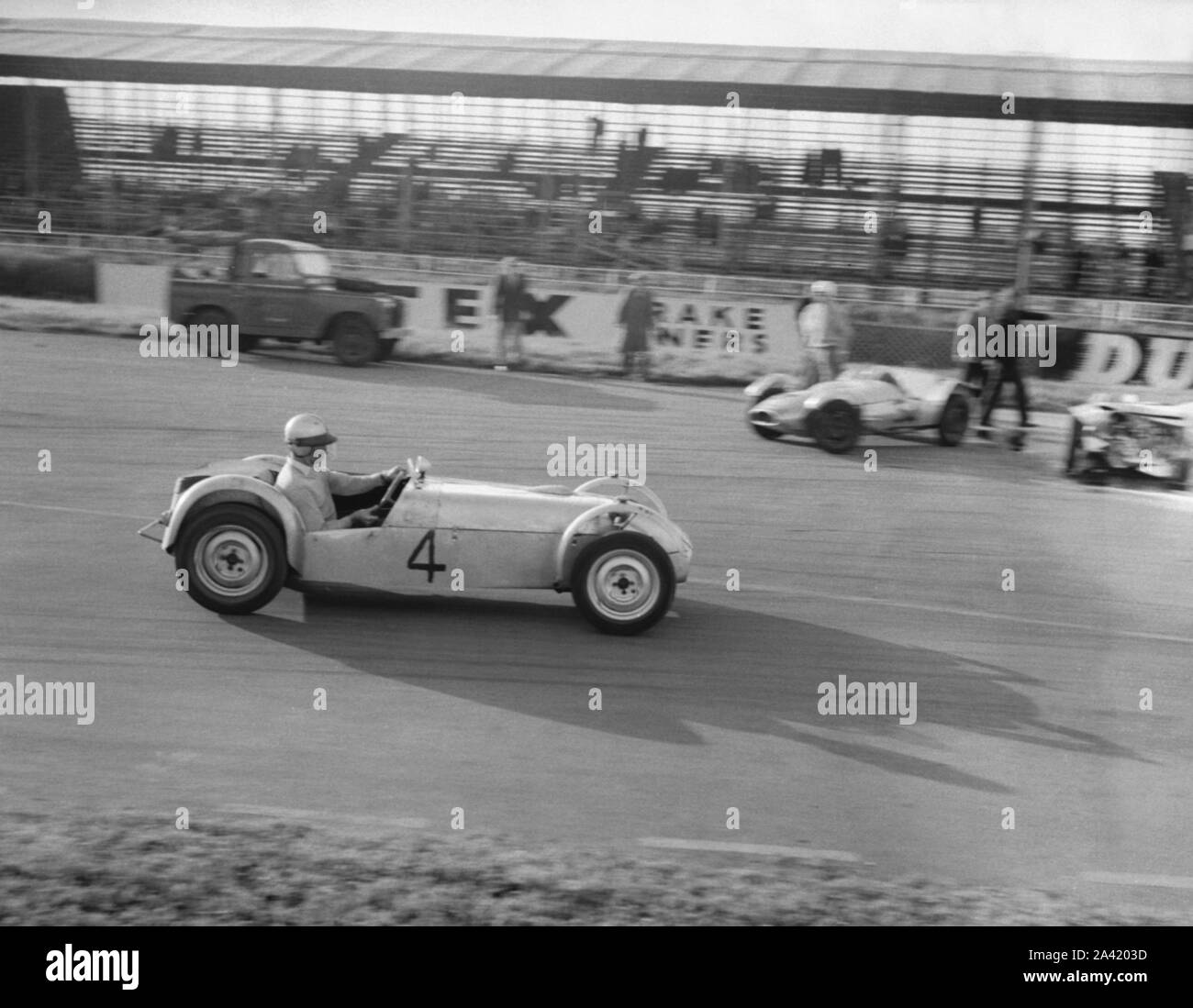 1960 Lotus Seven, J. Cottrell at Silverstone Stock Photo - Alamy