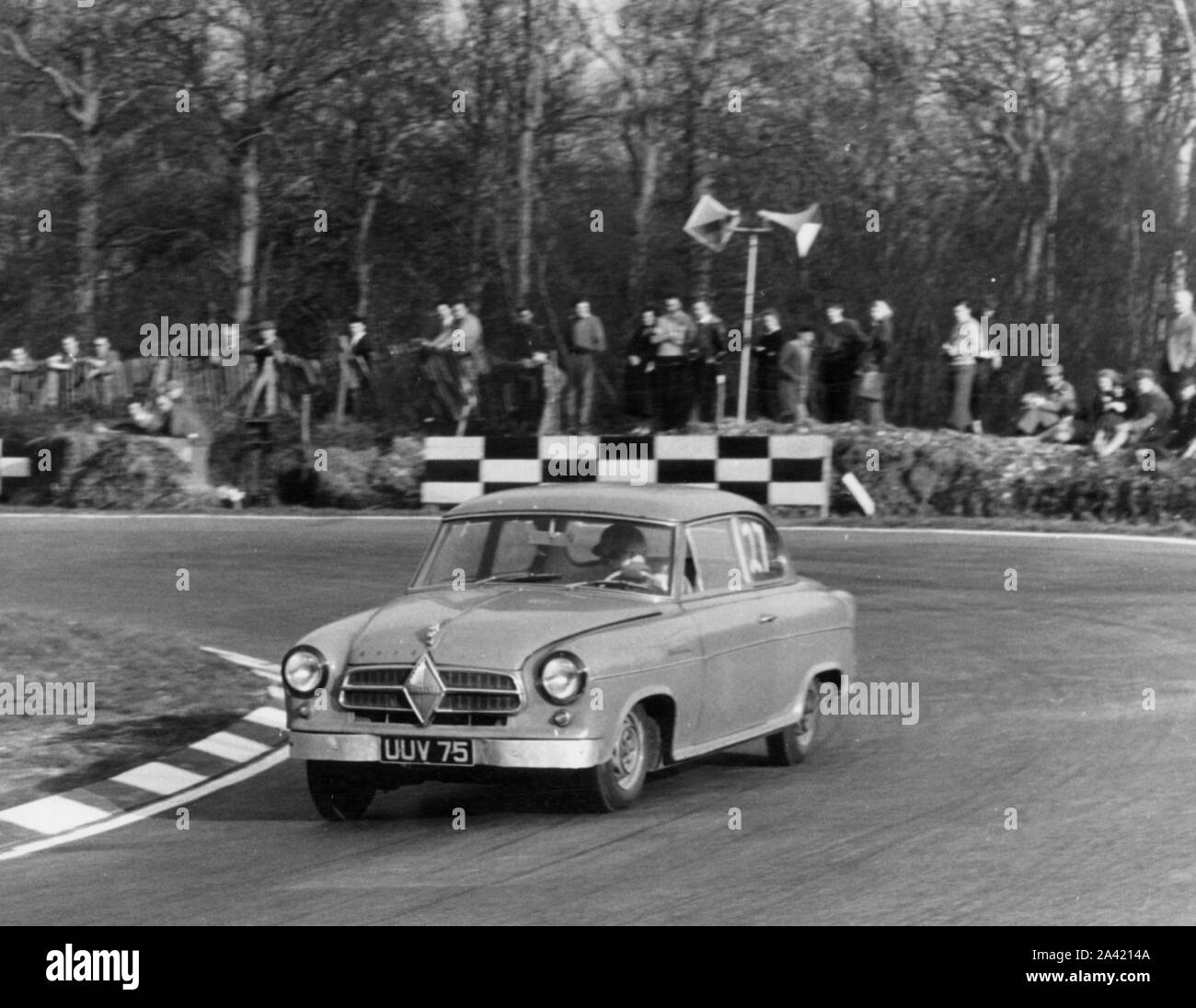 1959 Borgward, Bill Blydenstein at Brands Hatch. Stock Photo