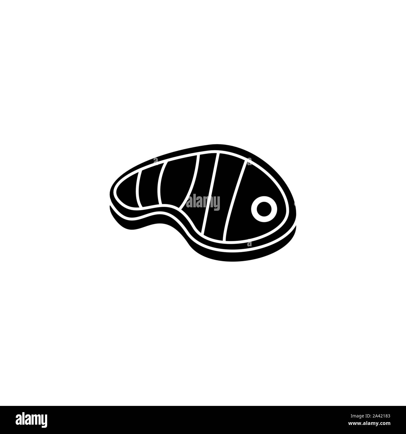 meat steak fast food line style icon vector illustration design Stock ...