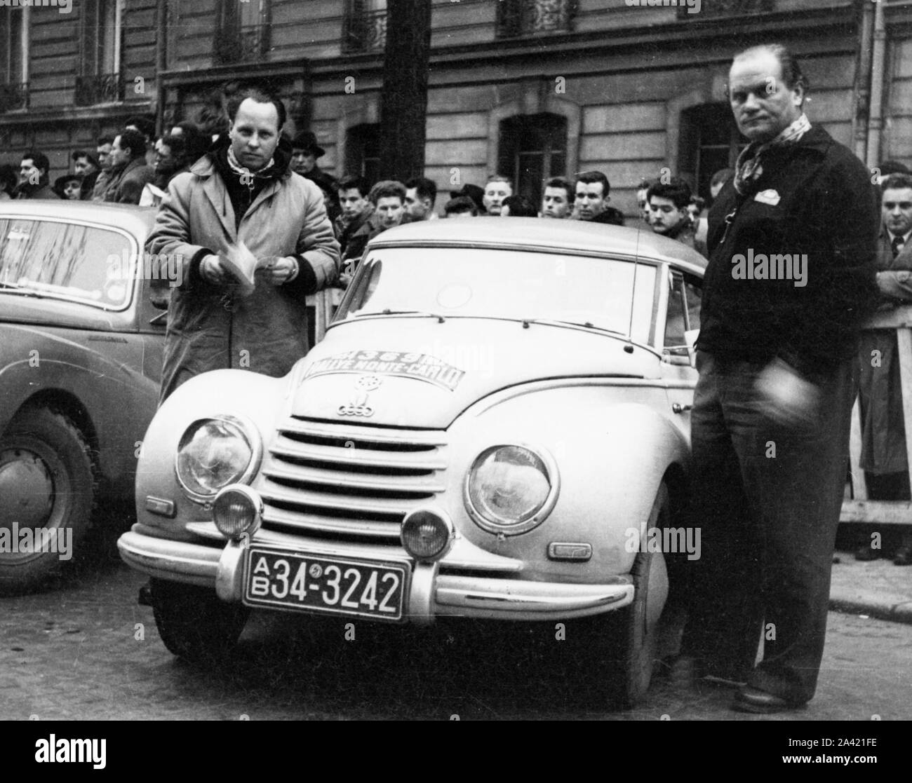1954 DKW, Monte Carlo Rally driven by Hirschauer. Stock Photo