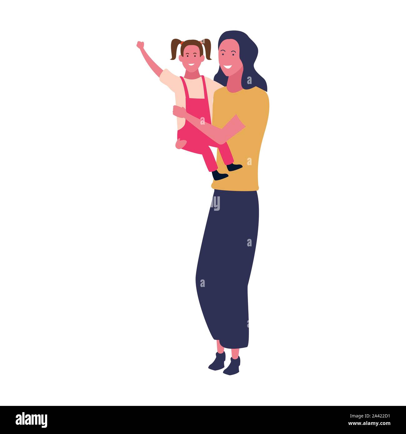 mother and little daughter design Stock Vector Image & Art - Alamy
