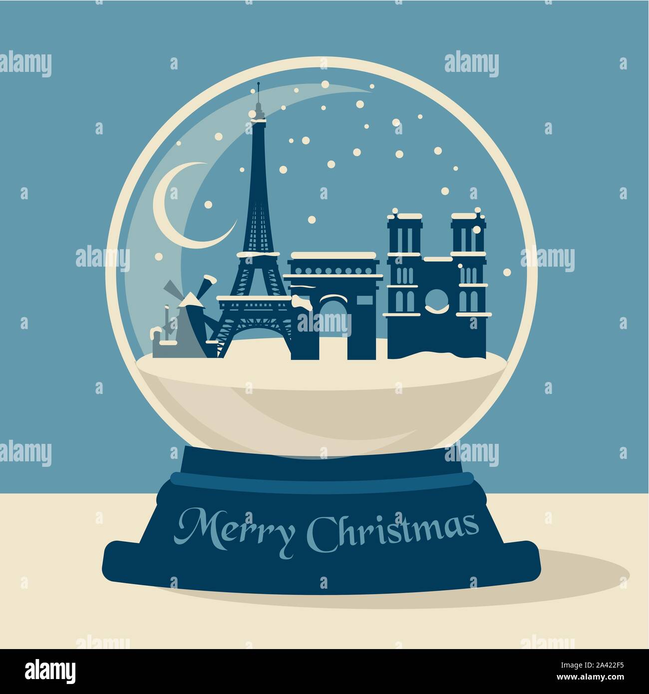 Paris snow globe Stock Vector Image & Art - Alamy