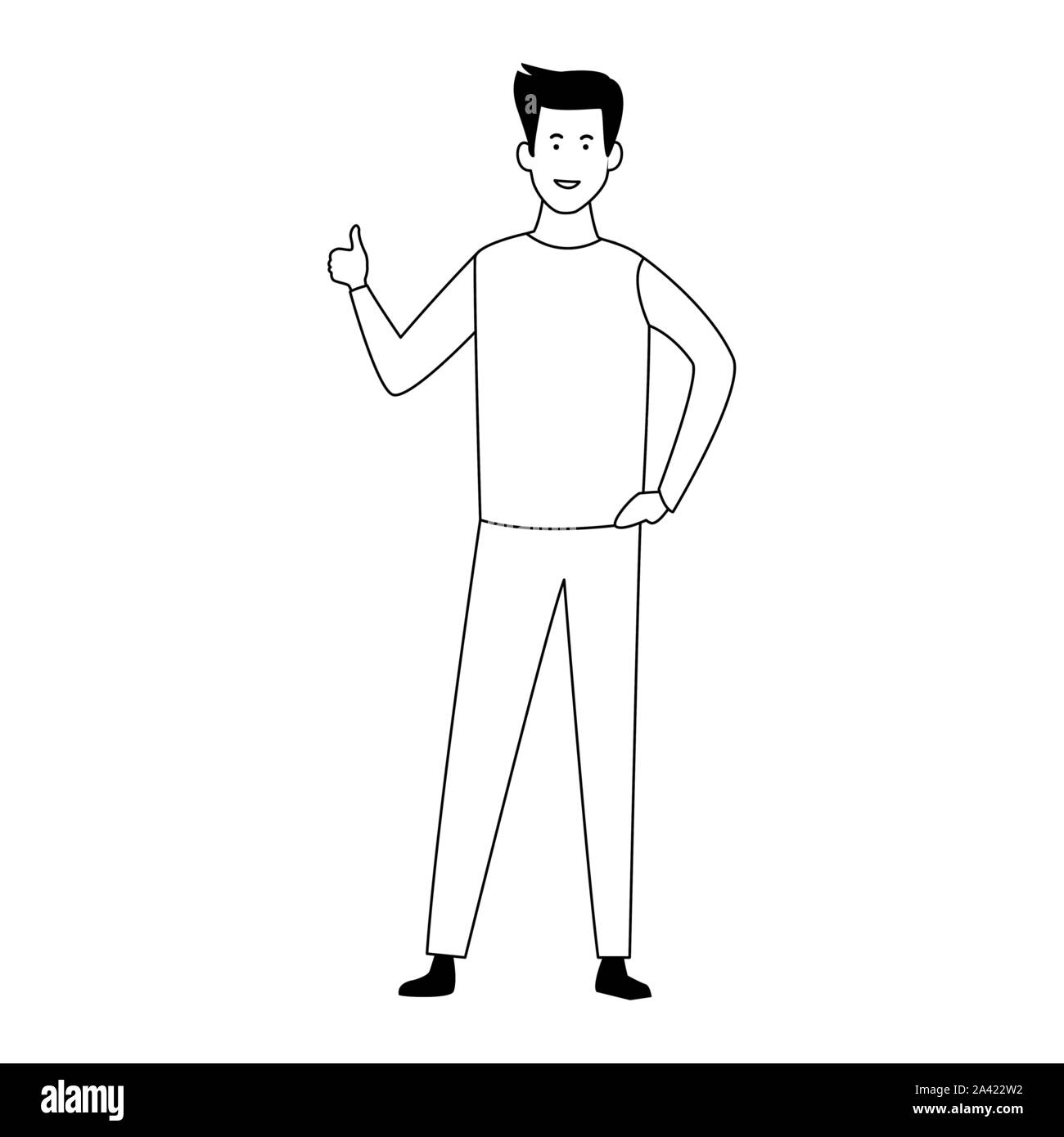 cartoon man icon, flat design Stock Vector Image & Art - Alamy