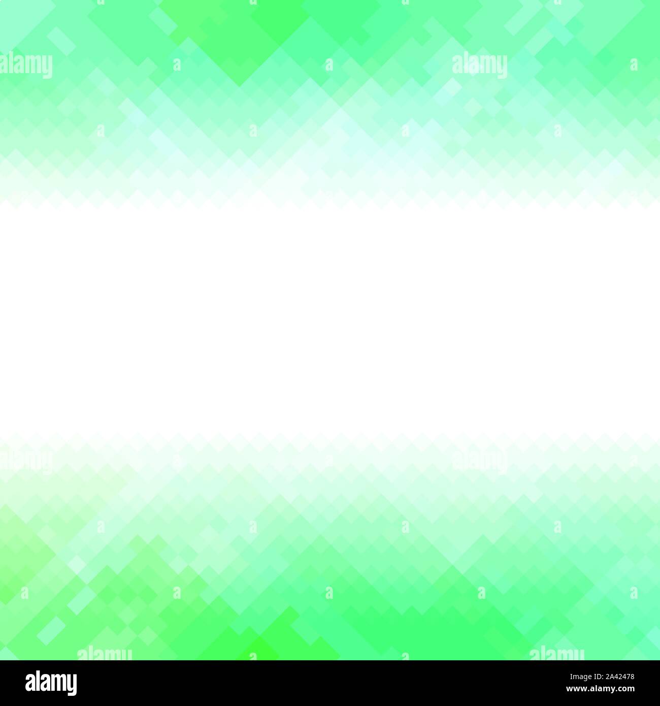 Green Polygonal Background. Rumpled Square Pattern. Low Poly Texture. Abstract Mosaic Modern Design. Origami Style Stock Vector