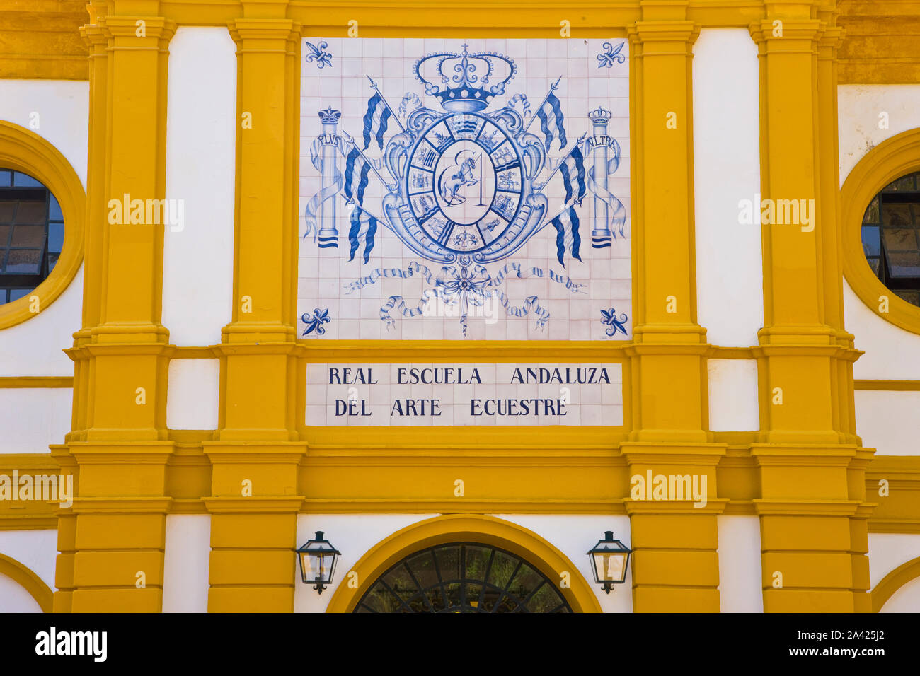 Real Escuela Andaluza del Arte Ecuestre. Jerez de la Frontera. Provincia de Cadiz. Andalucia. España Stock Photo