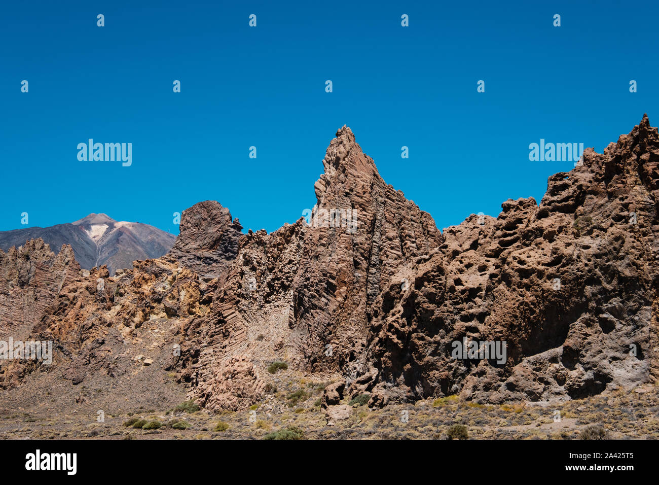 mountain landscape, rocks and blue sky Stock Photo