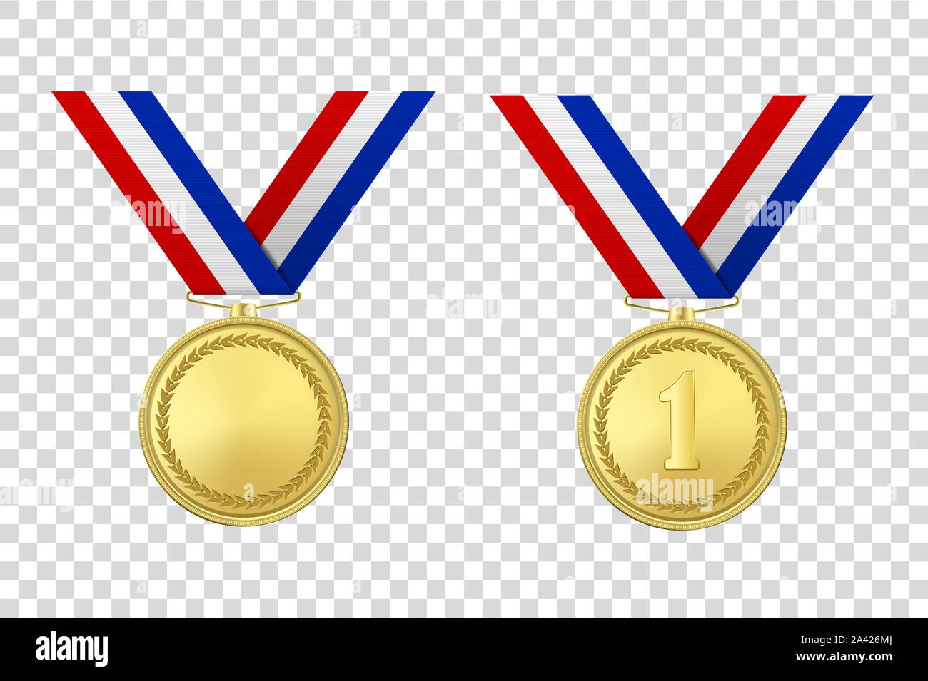 Motivational Clipart-gold medal award on a ribbon clip art