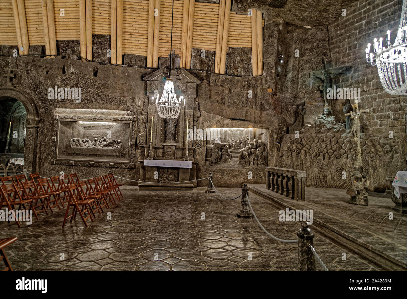 Wieliczka Poland 17th August 2019 UNESCO listed Wieliczka Salt Mine 