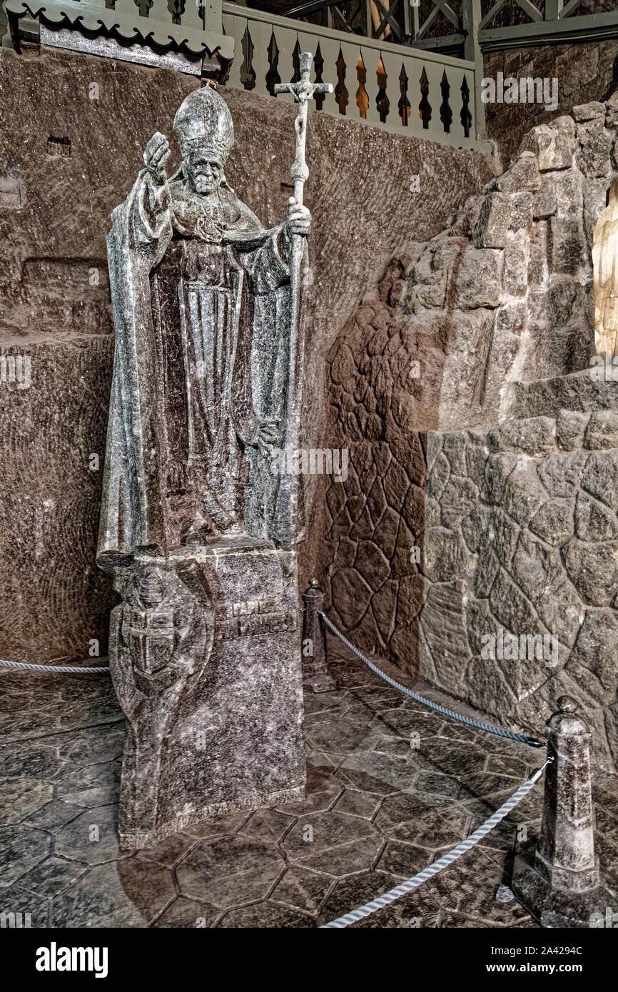 Wieliczka, Poland. 17th August, 2019. UNESCO-listed Wieliczka Salt Mine site located in Wieliczka, near Krakow, Poland. Stock Photo