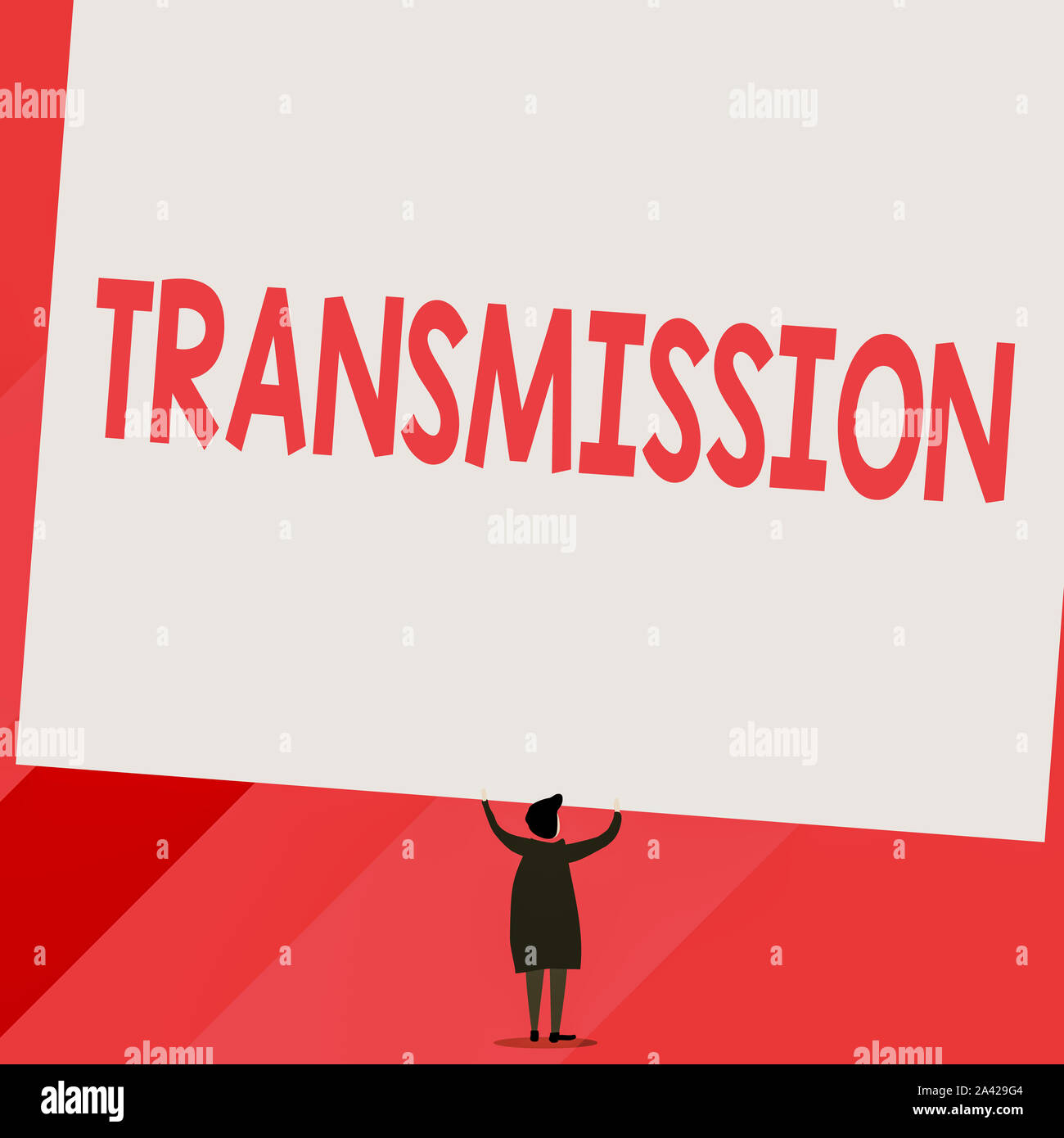 Conceptual hand writing showing Transmission. Concept meaning