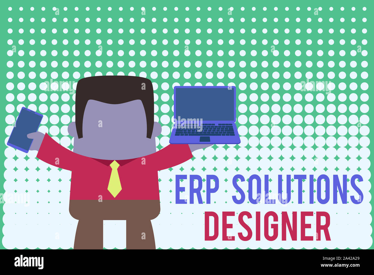 Writing note showing Erp Solutions Designer. Business concept for ...