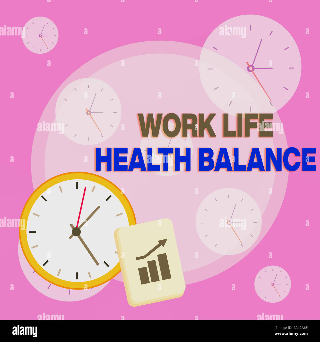 Writing note showing Work Life Health Balance. Business concept for ...
