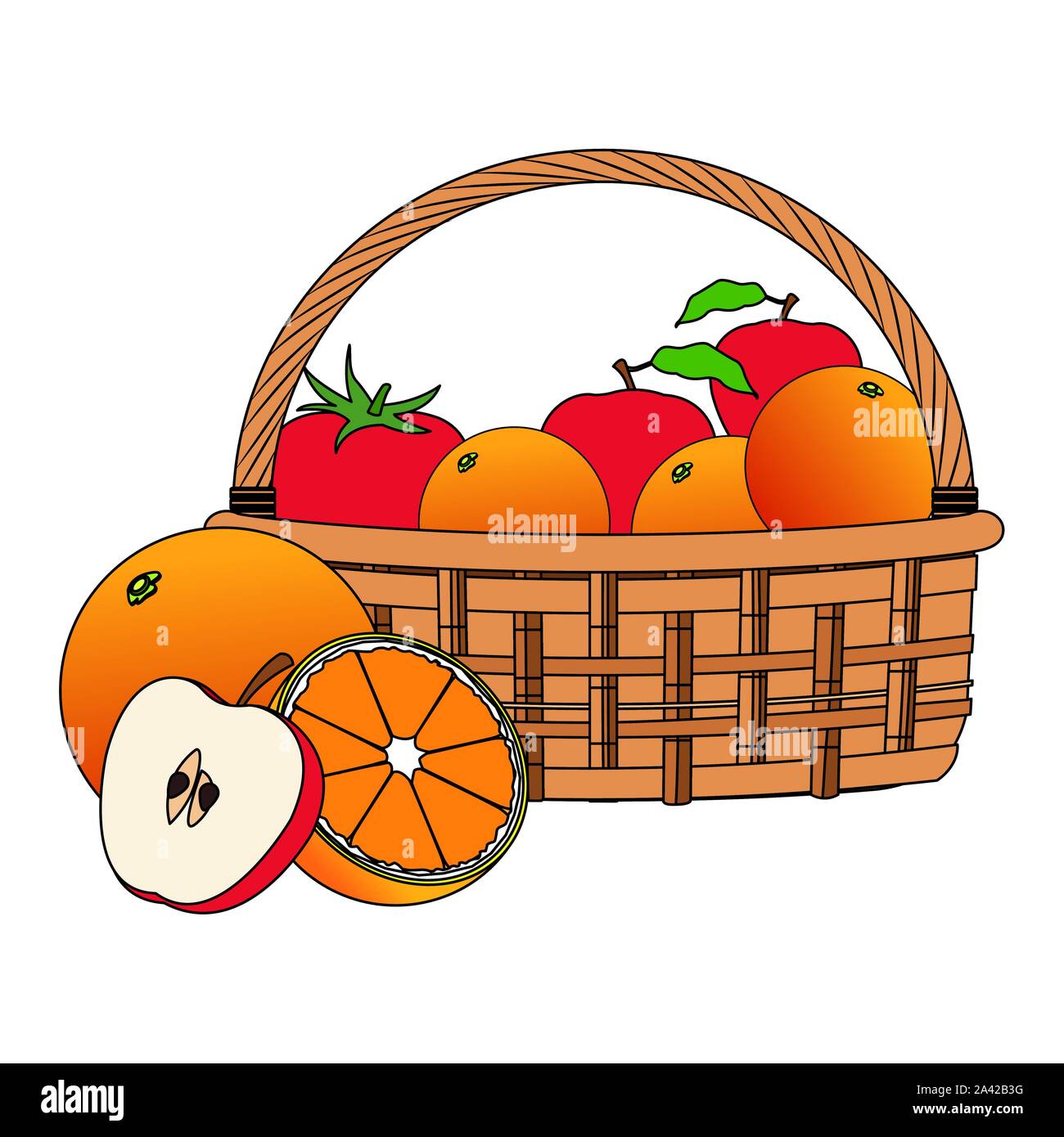 Apples oranges Stock Vector Images Alamy