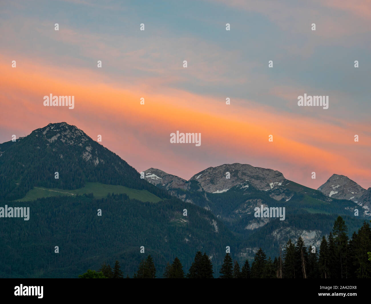 Jenner peak at sunset in Germany Stock Photo
