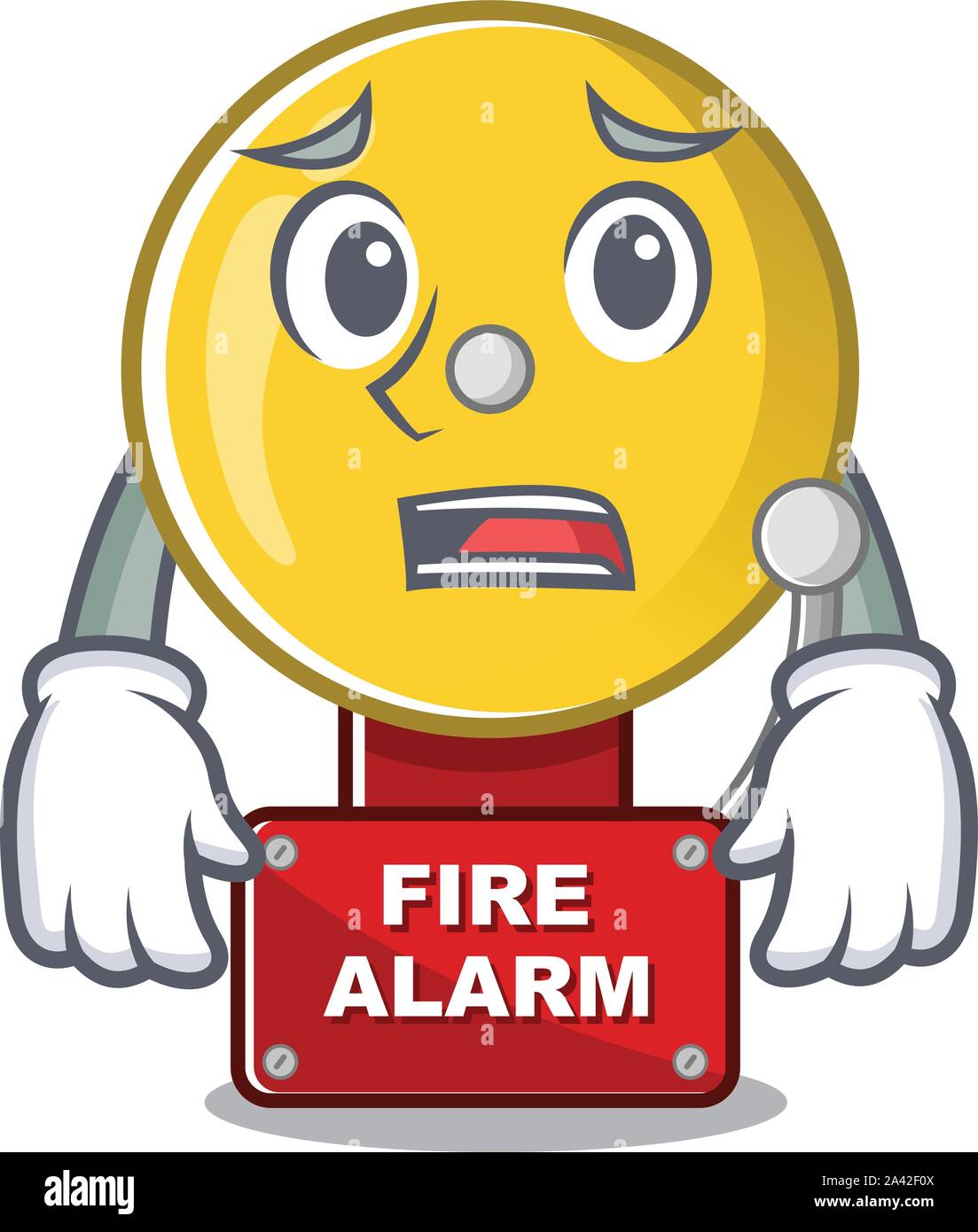Afraid fire alarm with the character shape Stock Vector Image & Art Alamy
