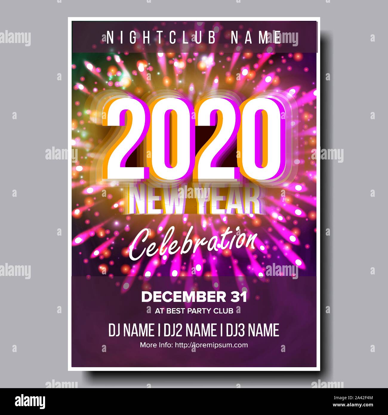 best christmas concert 2020 2020 Christmas Party Flyer Poster Vector Happy New Year Night Club Celebration Musical Concert Banner Design Illustration Stock Vector Image Art Alamy best christmas concert 2020