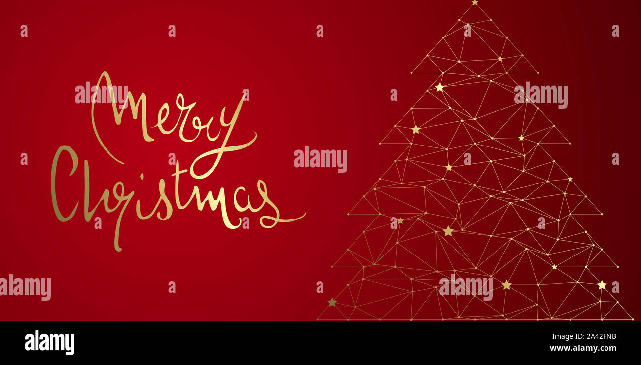 Christmas tree abstract design full vector banner Stock Photo - Alamy