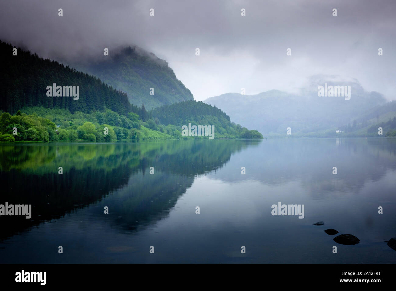 Loch Lubnaig Callander Stirling Stirlingshire Scotland Stock Photo