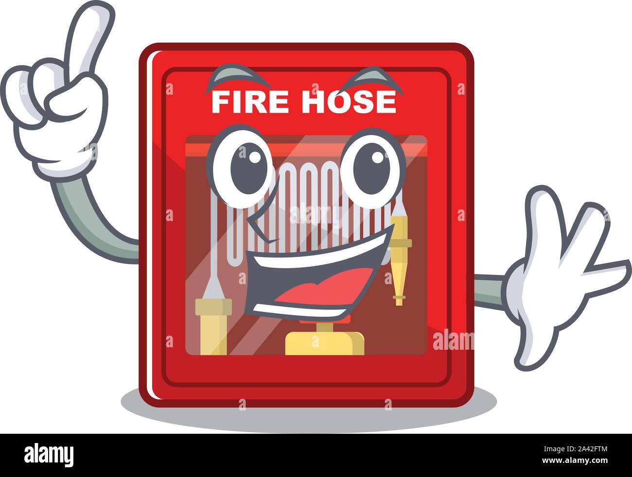 Finger fire hose cabinet on the cartoon Stock Vector Image & Art - Alamy