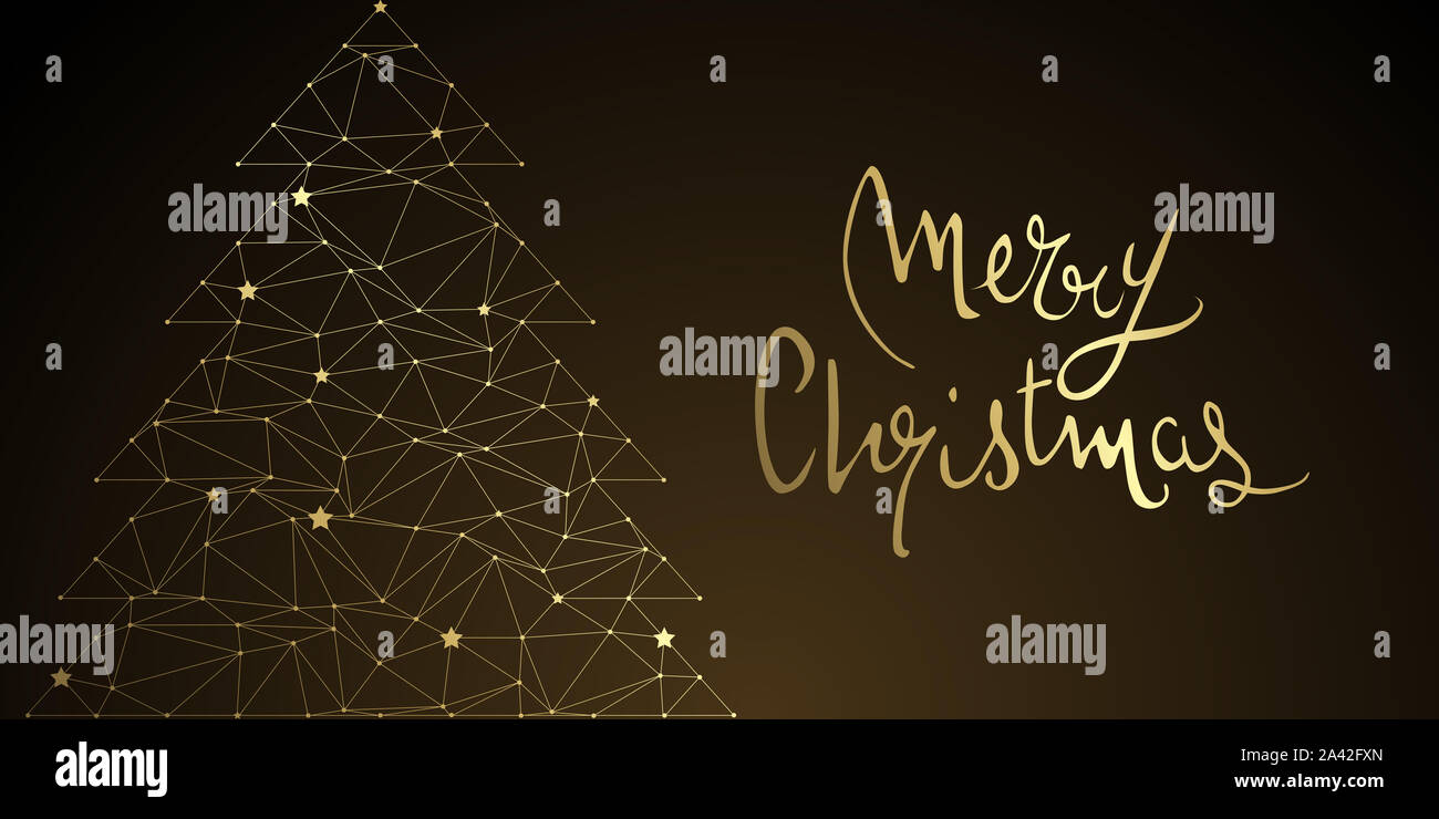 Christmas tree abstract design full vector banner Stock Photo - Alamy