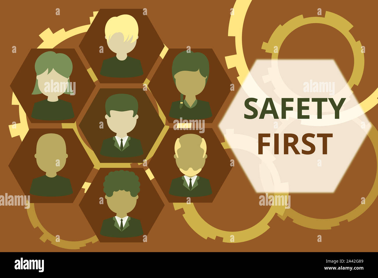 Conceptual hand writing showing Safety First. Concept meaning said to ...