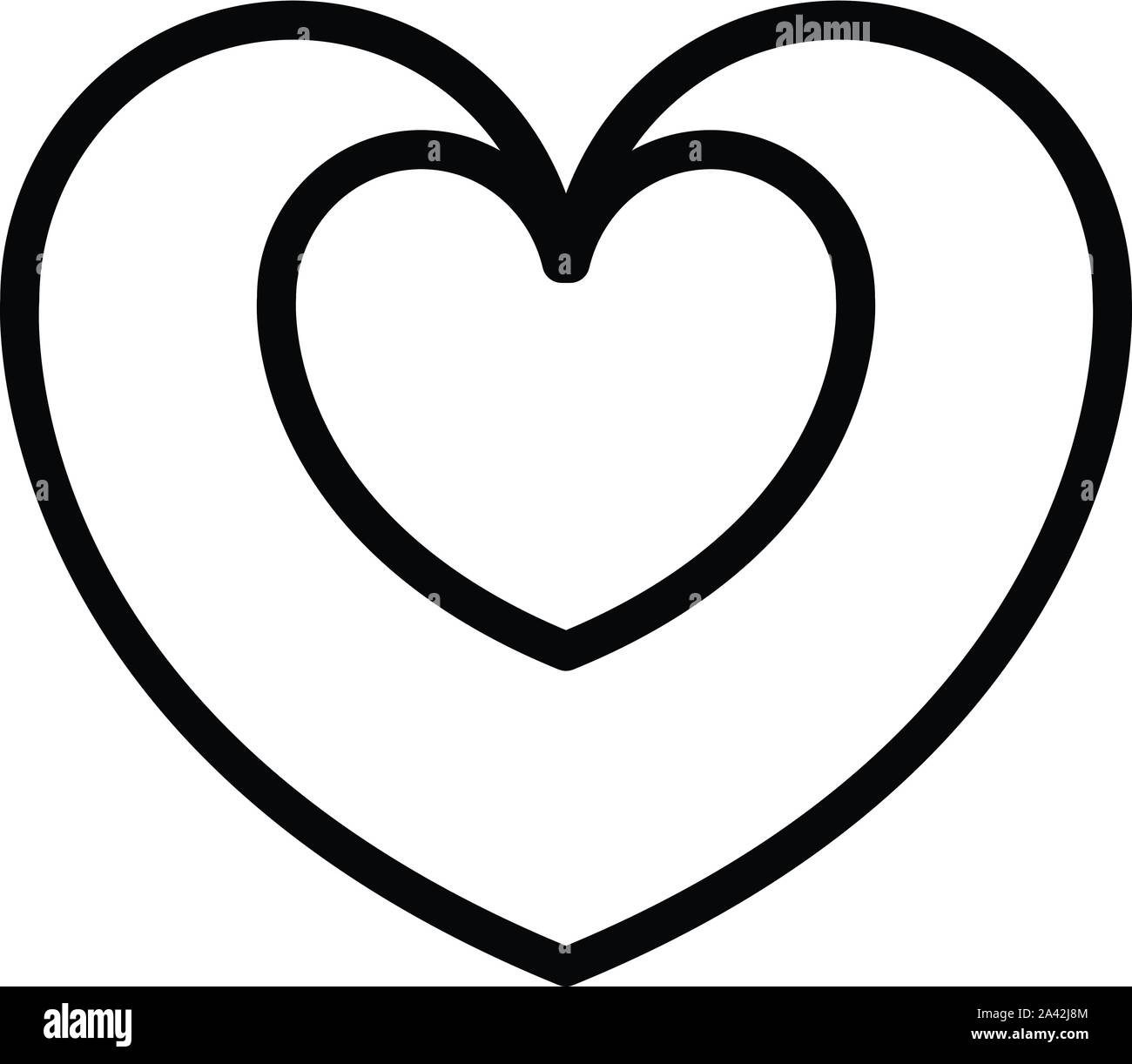 Bonus heart icon, outline style Stock Vector