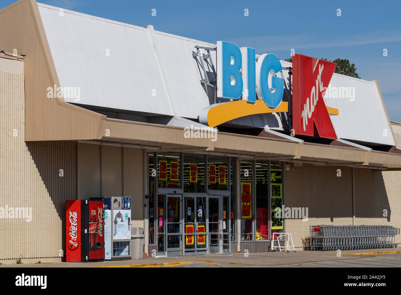 Kokomo - Circa September 2019: KMart closing and going out of business. Sears Holdings filed for bankruptcy and is closing many KMart locations Stock Photo