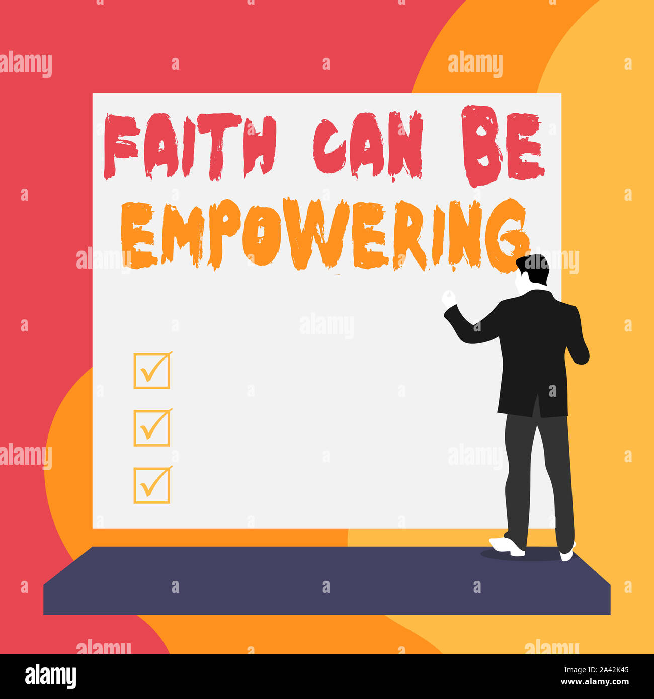 Conceptual hand writing showing Faith Can Be Empowering. Concept ...