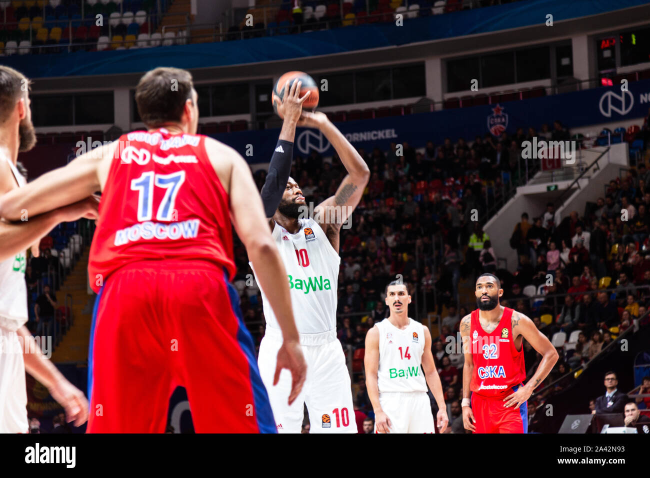 Greg Monroe, #10 of Bayern Munich in action against CSKA Moscow during the  Turkish Airlines Euroleague Opening game of the 2019-2020 season.Final  Score: CSKA Moscow 79 – 68 Bayern Munich Stock Photo - Alamy